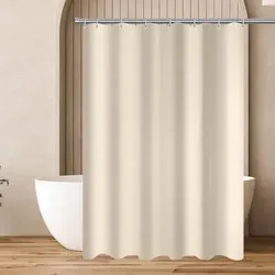 Lerores Duschvorhang 120x200cm Beige - Eleganter Duschvorhang aus wasserabweisendem Polyester, mit schimmelresistenter Beschichtung. Ideal für stilvolle Badezimmergestaltung und vielseitig einsetzbar als Raumteiler oder Fenstervorhang. Pflegeleicht und maschinenwaschbar für langanhaltende Nutzung.