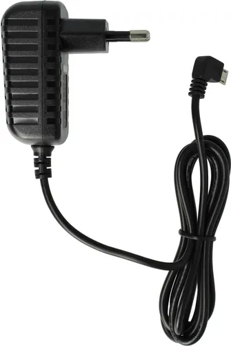 vhbw Micro-USB Ladegerät 1,0 A / 5V kompatibel mit Nokia 215 Smartphone, Tablet, MP3-Player, usw., gewinkelt Schwarz