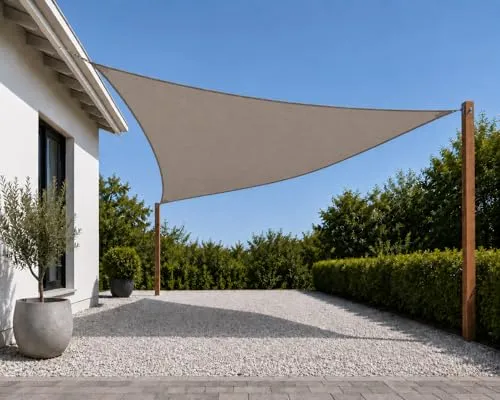 Heimtexland Sonnensegel Garten Terrasse 500x500 cm Taupe in beige von Heimtexland