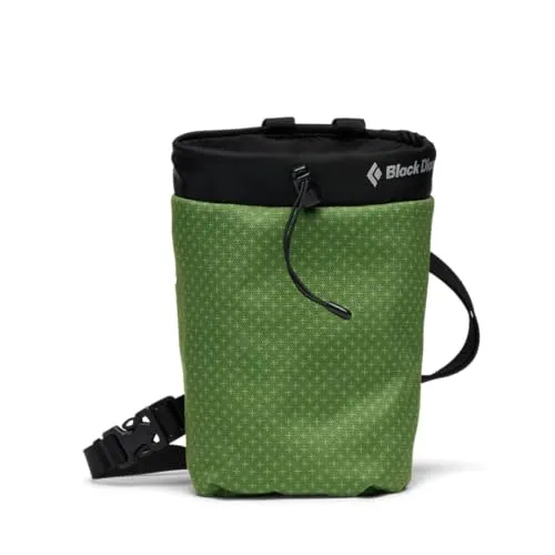 Black Diamond GYM Chalk Bag palm green (3056) S/M - Chalk & Chalkbags zum Klettern – Ideal für Hallenklettern mit integriertem nachfüllbarem Chalkball, Bürstenhalter und Clip zur Befestigung am Klettergurt.
