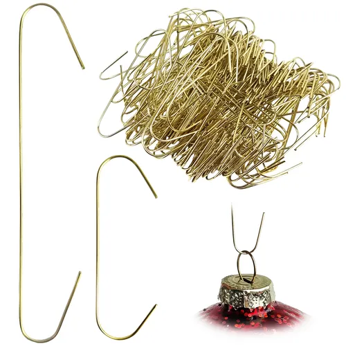 Haken für Weihnachtskugeln Baumhaken Aufhänger Weihnachtsbaum Metall gold 300