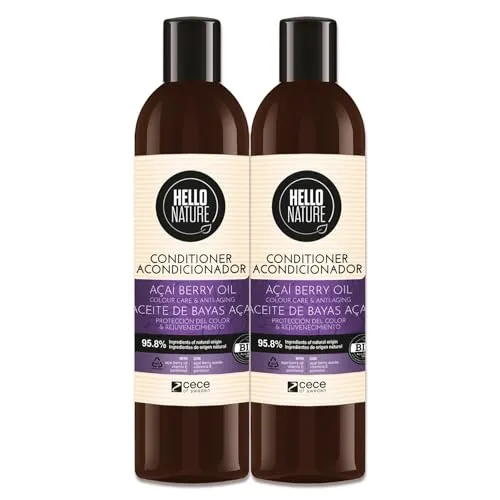P-Beauty Naturkosmetik Conditioner mit Acai Beere - Haarspülung Farbschutz, Regeneration & coloriertes Haar - Haarpflege für Glanz, Geschmeidigkeit & bessere Kämmbarkeit bei trockenem Haar (2x 300ml)