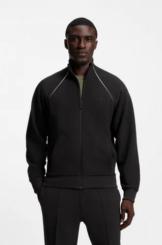 BOSS GREEN Sweatjacke Skaz schwarz L (50) - Moderne Sweatjacke mit elastischem Material, ideal für lässige Outfits. Aus einer hochwertigen Baumwoll-Mischung, ausgestattet mit Eingrifftaschen und durchgehendem Reißverschluss.