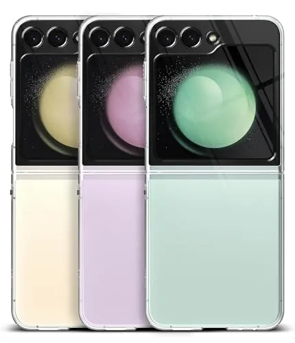 Ringke Slim Case Kompatibel mit Samsung Galaxy Z Flip 5 Hülle, Dünn Hart PC Nicht Vergilbend Transparent Handyhülle für Z Flip 5 5G - Clear