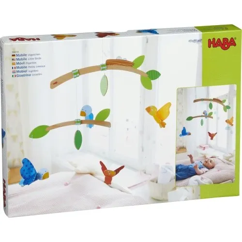 HABA 304314 Mobile Vögelchen – Babyspielzeug für den Wickeltisch