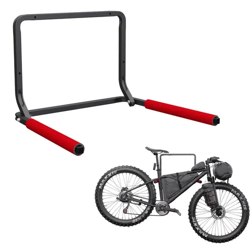 QLS Wand Fahrradhalter Stahl Klappbar bis 40 kg Rot Schaumstoff Wandmontage