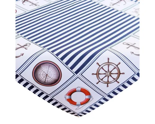 matches21 HOME & HOBBY Tischdecke Tischdecke TERESA maritim Streifen Druck Polyester blau 85 x 85 cm (1-tlg), Pflegeleicht & waschbar bei 30 °C