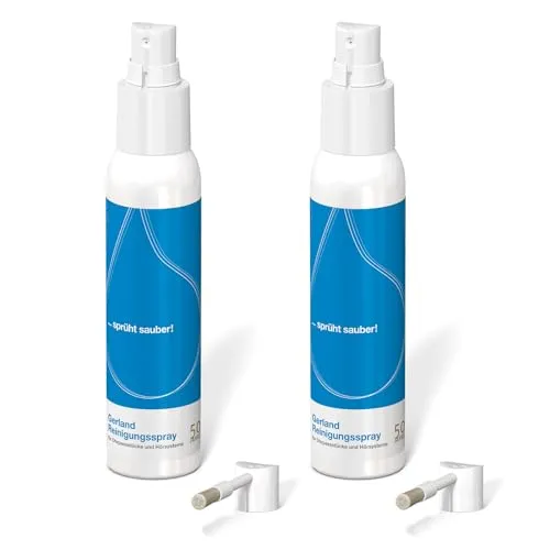 Gerland Reinigungsspray - Für Hörgeräte & Gehörschutz - Drogerie & Körperpflege: Schonende Reinigung für Hörgeräte und Otoplastiken mit Bürste & Zerstäuber – entfernt gründlich Ohrenschmalz und schont empfindliche Bauteile.