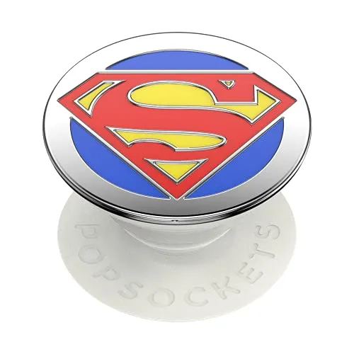 Popsockets PopGrip - Enamel Superman - Popsockets Handy-Griff für besseres Halten und bequemes Tippen. Flexibel als Ständer nutzbar, ideal für Videos und Selfies. Perfekt für Smartphone und Tablet.