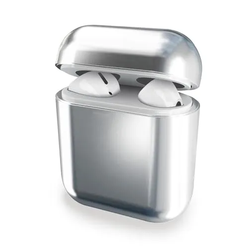 Produktbild subtel Chrome Design Hülle kompatibel mit AirPods, kompatibel mit AirPods 2 Schutzhülle