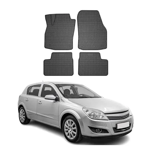 OMAC Auto-Fußmatten für Opel Astra H 2004-2014 - Fahrzeugspezifische Gummimatten, wasserfest und rutschfest für optimalen Schutz und Sicherheit im Innenraum.