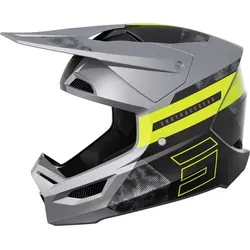 Shot Furious Patrol Motocross Helm, grau-gelb, Größe S für Männer