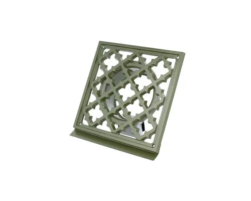 Lüftungsgitter Antik Design Eckig mit Insektenschutz 125mm Grün - Elegantes eckiges Lüftungsgitter für Altbauten, inklusive witterungsbeständigem Insektenschutz. Perfekt für eine einfache Montage und hohen Luftdurchlass, ideal für Dunstabzug und Wäschetrockner.