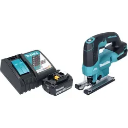 Makita DJV 184 RF1 Pendelhub Stichsäge 18 V Brushless - Sägen - Leistungsstarke, bürstenlose Akku-Stichsäge mit 18 V und 3 Ah Akku, ideal für präzises Arbeiten in Holz, Kunststoff und Metall.