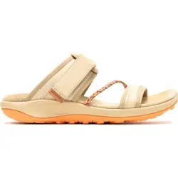 Merrell Terran 4 Slide Sandalen - Nachhaltig und Komfortabel - Wanderschuhe mit hochwertigem Vollnarbenleder und 70% recyceltem Textil. Ideal für den Sommer, bieten sie eine integrierte FloatMax Einlegesohle für außergewöhnlichen Komfort und natürliche Geruchskontrolle.