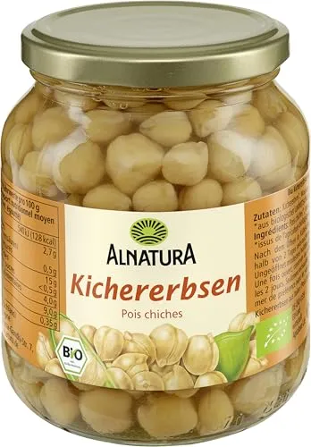 Alnatura Kichererbsen, 1 x 330 g, Abtropfgewicht 220g