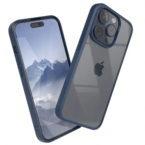 Für Apple iPhone 15 Pro Handyhülle Silikon Bumper Case Schutz Cover Tasche Blau