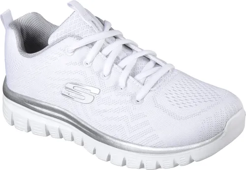 Skechers Damen Sneakers White Silver 41 EU in weiß von Skechers
