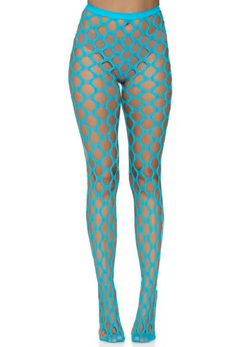 Leg Avenue Netzstrumpfhose Netz-Strumpfhose - neon blau (1 St) transparent