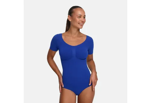 cfab (creamy fabrics) Miederbody T-Shirt Bodysuit Sculpting Shapewear mit Slip-Web Surf Blue-XS (1-tlg) Figurformend
