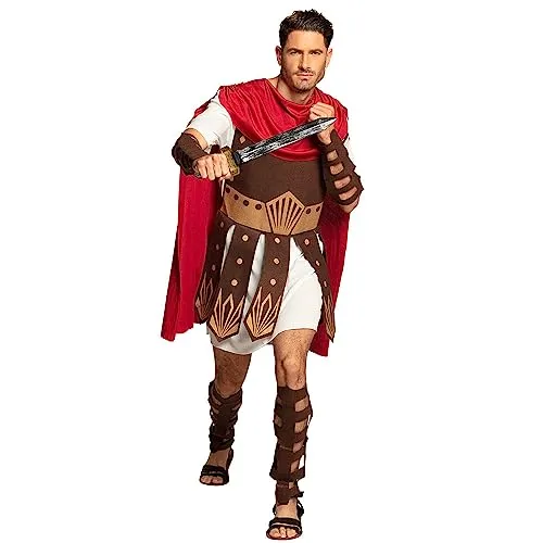 Boland 83806 - Herren Gladiator Kostüm, authentische Rüstung mit Umhang und Schutzausrüstung für Karneval, Halloween und Mottopartys