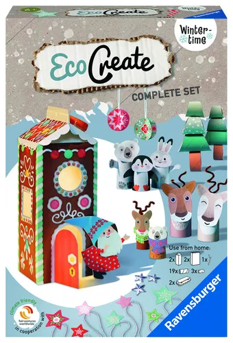RAVENSBURGER EcoCreate Midi Wintertime Bastelset Mehrfarbig