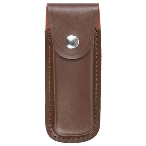 Herbertz Etui braun mit Druckknopf für Messer 11 cm Grifflänge Lederetui