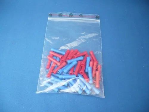 Stoßverbinder 50 STÜCK (25 Stück 0,5-1,5 mm, rot UND 25 Stück 1.5-2.5 mm, blau)!