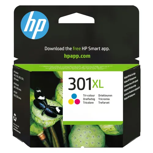HP Tinte 301XL, CH564EE color - Hochleistungsdruckerpatrone - Druckerpatrone für DeskJet, Envy und OfficeJet, mit einer Reichweite von 300 Seiten für brillante Farben und gestochen scharfe Ausdrucke.