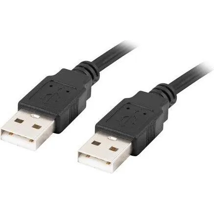 Lanberg cable USB-A M/M 2.0 0.5m black (0.50 m, USB 2.0) (CA-USBA-20CU-0005-BK)