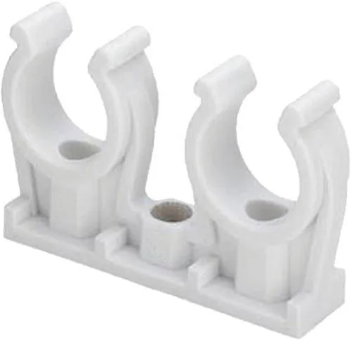 Viega 94826c2 - Doppelrohrclip 94826c2 Durchmesser 15 mm Kunststoff