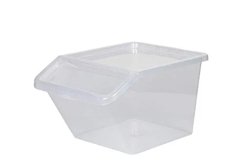 Kreher Aufbewahrungsbox 40 Liter - Stapelbare Sortierbox aus Kunststoff - Die Kreher Aufbewahrungsbox bietet 40 Liter Volumen für vielseitige Lagerung. Transparentes Design ermöglicht schnellen Überblick, während der faltbare Deckel den Inhalt schützt. Ideal für Zuhause, Gewerbe oder Camping.