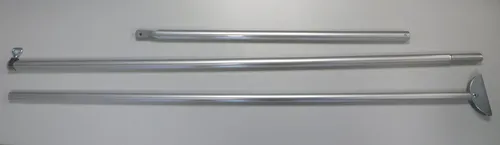 dwt Zeltstange Andruckstange gerade 260cm - Zeltstangen für winddichten Aufbau, Spezial-Andruckstange mit Schaumstoffwulst, passend für verschiedene Vorzelte, ideal für Campingliebhaber.