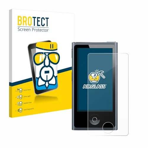 BROTECT Schutzglas für Apple iPod nano 2012 (7. Gen.) Schutzfolie Panzer Folie Glas Displayschutz Made in Germany [Kratzfest 9H, Anti-Fingerprint]