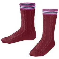 FALKE Socken Preppy Cable (1-Paar) mit winterlichem Zopfstrickmuster rot 39-42