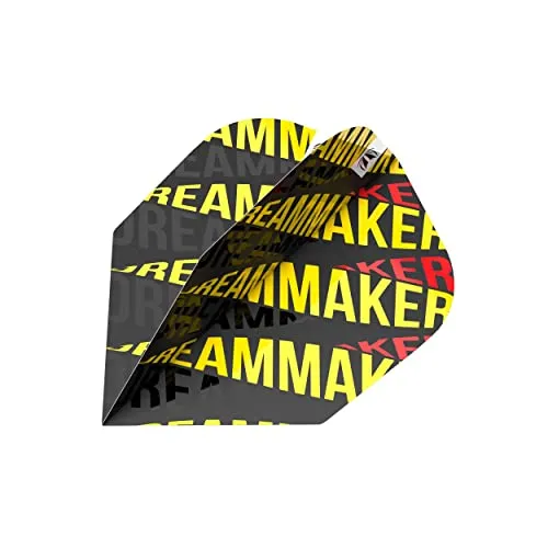 Target Darts Unisex-Adult Dimitri Van den Bergh 80% Pro Ultra Flights Dartpfeil Dart, Schwarz, Gelb and Roter, No.6