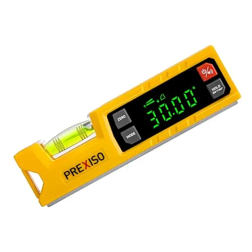 PREXISO Digitale Wasserwaage & Winkelmesser 17,5 cm – Präzise Messungen für Heimwerker
