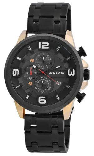 Elite Quarzuhr Datumsanzeige, Herrenuhr Edelstahl