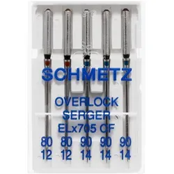 Schmetz Overlock-Nadeln ELx705 CF 5er Packung Stärke 80-90 von SCHMETZ