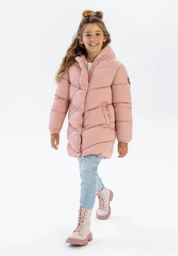 MINOTI Lange Winterjacke für Kinder, gesteppte Jacke mit Reißverschluss (2–14 Jahre) - Wärmende, gesteppte Winterjacke in Rosa, ideal für kalte Tage. Hergestellt aus strapazierfähigem Nylon und pflegeleichtem Polyester. Maschinenwaschbar für einfache Reinigung.
