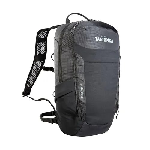 Tatonka Active Pack 15 - Leichtrucksack black - Leichter Multifunktions-Rucksack mit 15 Litern Volumen, ideal für Outdoor-Sportler. Gepolsterter Rücken, belüftete Schultergurte und praktische Fächer sorgen für hohen Tragekomfort und optimale Organisation.