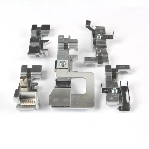 Gritzner Füßchenset 788 Overlock - 5-teiliges Füßchenset für Gritzner 788 Overlock, inklusive spezieller Füße für kreative Nähtechniken und vielseitige Anwendungen.