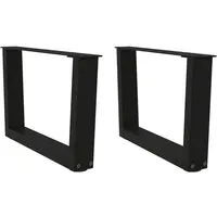 vidaXL Couchtischbeine V-Form Schwarz 2 Stück - Tischbeine aus pulverbeschichtetem Stahl, robust und langlebig. Ideal für die individuelle Gestaltung Ihres Couchtisches mit modernem, geometrischem Design.