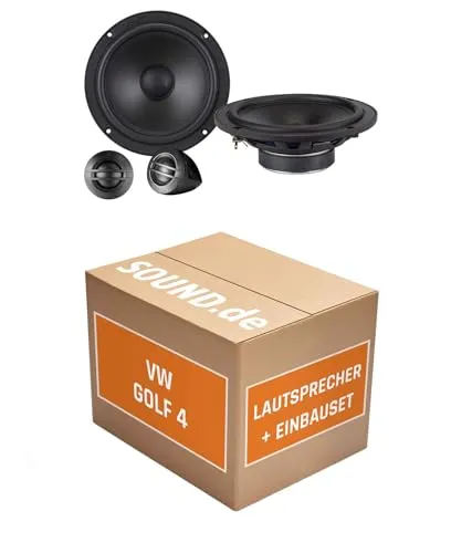 JUST SOUND best choice for caraudio Lautsprecher Boxen Einbaupaket für Axton ATC165S kompatibel mit VW Golf 4 + Variant/Kombi vorne | 2X Tief-Mitteltöner 2X Hochtöner 2X Frequenzweiche