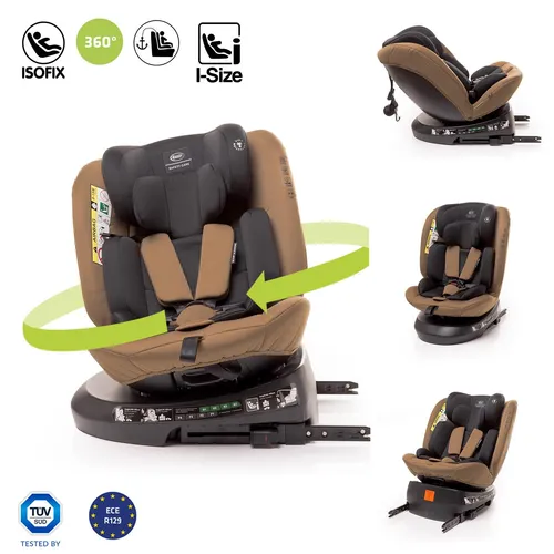 4BABY Kindersitz drehbar 360 ISOFIX Matt-Fix I-SIZE - Kindersitz für 0-36 kg mit 360° Drehbasis und verstellbarer Kopfstütze für maximalen Komfort und Sicherheit während der gesamten Nutzungsdauer.