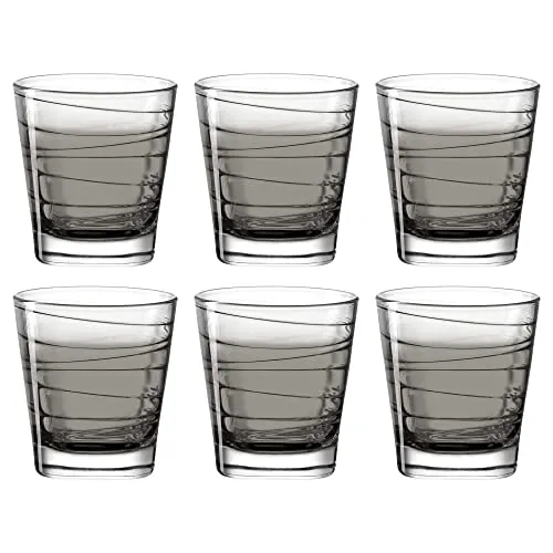 LEONARDO HOME 026846 Trinkglas VARIO STRUTTURA 6er-Set in grau von LEONARDO
