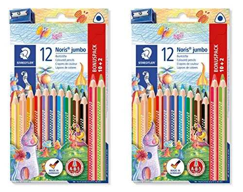 Staedtler Buntstift Noris Jumbo (2 Stück) in weiß von STAEDTLER