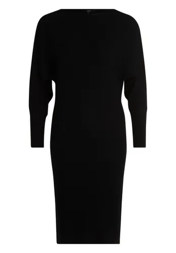 ZERO Damen Strickkleid mit U-Boot Ausschnitt - Elegantes Damenkleid in Schwarz, ideal für die Freizeit. Aus hochwertigem Strickmaterial für optimalen Tragekomfort und figurbetonte Passform.