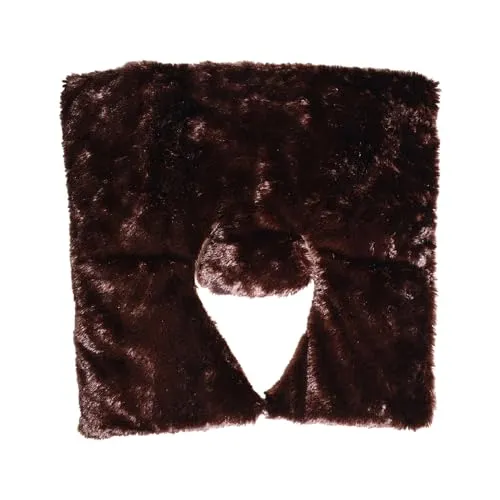 Habibi Plush Premium Rücken- und Schulterwärmer – Dunkelbraun mit herausnehmbarem Körnerkissen