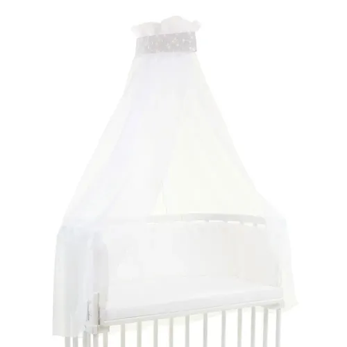 babybay® Himmel Piqué perlgrau mit Band für alle Modelle in grau von babybay